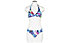 Hot Stuff Aqua Flower - Bikinioberteil - Damen , Blue/White/Pink