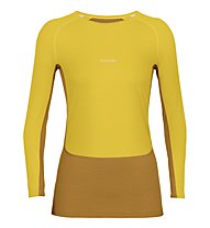 Icebreaker 200 ZoneKnit Crewe LS - maglietta tecnica manica lunga - donna, Dark Yellow