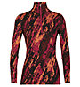 Icebreaker Merino 250 Vertex Half Zip - maglia maniche lunghe - donna, Red/Black/Orange