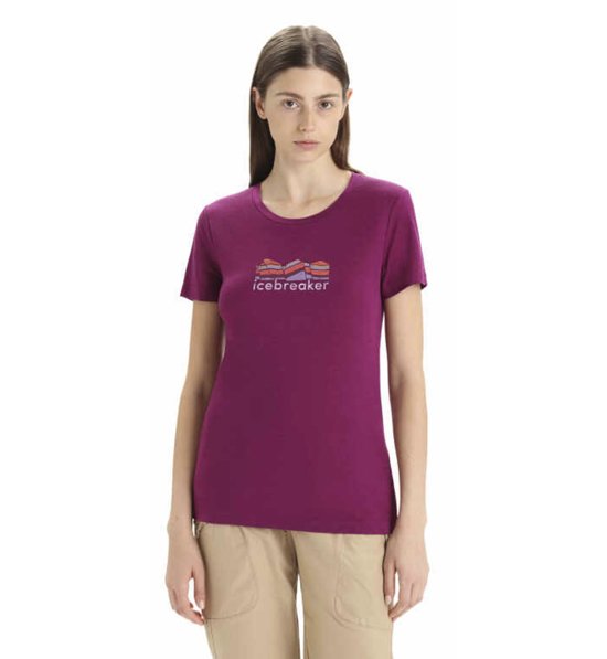 Maglietta Tecnica Icebreaker Tech Lite II Donna – Lana Merino 150 G – Maniche Corte – Stampa Fasi Lunari - 4