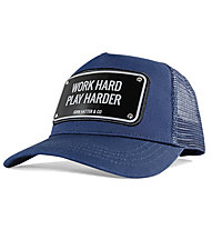 John Hatter Work Hard Play Harder - cappellino, Blue