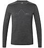 Kaikkialla Kunes M L/S - maglia manica lunga - uomo, Dark Grey/White