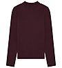 Knowledge Cotton High Neck Rib Blouse W - Langarmshirt - Damen, Bordeaux