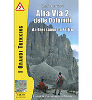 Kompass Alta Via 2 delle Dolomiti - guida escursionistica, 1:25.000