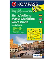 Kompass Karte N.2462: Siena, Volterra, Massa Marittima, Rocca Strada 1:50.000, 1:50.000