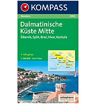 Kompass Karte N.2902: Dalmatinische Küste Mitte 1:100.000, 1:100.000