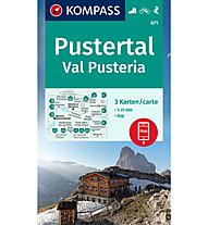 Kompass Karte N.671 Pustertal Val Pusteria, 1:25.000