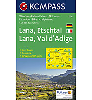 Kompass Carta Nr. 054 Lana - Val d'Adige, 1:25.000