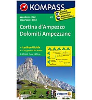 Kompass Carta N.617 Cortina D'Ampezzo - Dolomiti Ampezzane 1:25.000, 1: 25.000