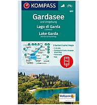 Kompass Karte Nr. 697 Gardasee und Umgebung 1: 35.000 3 Karten, 1: 35.000