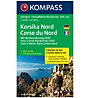 Kompass Karte Nr.2250: Korsika Nord 1:50.000 - Set aus 3 Karten, 1:50.000