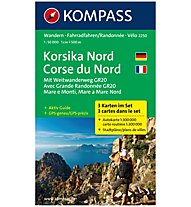 Kompass Carta Nr.2250: Corsica Nord 1:50.000 - Set di 3 carte, 1:50.000