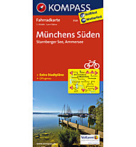 Kompass Carta Nr. 3120 Münchens Süden, Starnberger See, Ammersee, 1:70.000