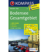 Kompass Karte Nr. 1C Bodensee Gesamtgebiet - 1:75.000, 1:75.000