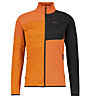 Meru Busselton Mock Neck Fz M - felpa in pile - uomo, Orange/Black