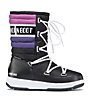 MOON BOOTS WE Quilted - Moon Boot - bambino, Black/Violet/Orchid