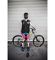 Mottolino Clothing Downhill - pantaloni bici mtb - uomo, White/Blue/Red