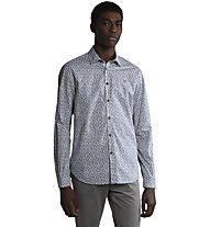 Napapijri Courma 1 Flowers M - camicia maniche lunghe - uomo, White/Blue