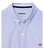 Napapijri Girb Stripe - camicia a maniche lunghe - uomo, Light Blue/White