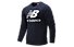 New Balance Essential Stacked Logo Crew - Sweatshirt - Herren, Blue