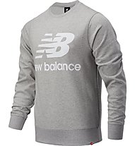 New Balance Essentials Stacked Logo Crew - Langarm Pullover - Herren, Grey