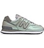 New Balance W574 Synthetic Metallic - Sneaker - Damen, Grey