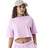 New Era Cap Pinstripe Crop W - T-shirt - donna, Pink