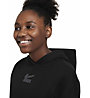 Nike Air Big French - felpa con cappuccio - ragazza, Black