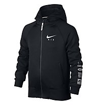 Nike Boys' Air Hoodie Full-Zip - giacca fitness con cappuccio - bambino, Black