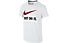 Nike Boys' Just Do It Swoosh Training T-Shirt sportiva ragazzo, White/University Red