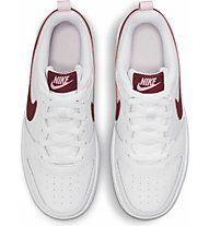 Nike Court Borough Low 2 - Sneaker - Kinder, White/Dark Red