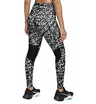 Nike Dri-FIT Fast W Mid Rise - pantaloni fitness - donna, Black/White