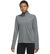Nike Dri-FIT Pacer 1/4-Zip - felpa running - donna, Grey