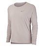 Nike Dry Medalist Top LS - maglia running - donna, Particle Rose