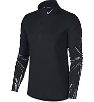 Nike Element - maglia running manica lunga - donna, Black