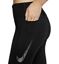 Nike Fast Swoosh 7/8 - lange Laufhosen - Damen, Black