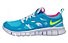 Nike Free Run 2 (GS) Scarpa tempo libero bambino, Blue/Yellow/Pink