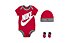 Nike Futura Logo 3 - set bebè, Red/Grey
