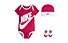 Nike Futura Logo Set 3 - Babyset, Red/White