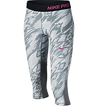 Nike Girls' Pro Cool Capri Pantaloni corti fitness bambina, Grey