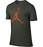 Nike Iconic Jumpman Logo - T Shirt - uomo, Green/Orange