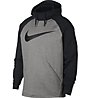 Nike Therma Hoodie Swoosh Ess - felpa con cappuccio - uomo, Grey/Black