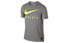 Nike Men's Dri-Blend Mesh Swoosh Athlete Training T-Shirt Fitness, Grey