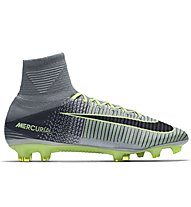 Nike Mercurial Superfly V FG - scarpe da calcio terreni compatti, Platinum/Black