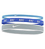Nike Mixed Width Headbands 3 pack - Haargummis, Blue/Grey