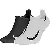 Nike Multiplier No-Show 2 pairs - calzini corti running - unisex, Black/White