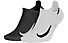 Nike Multiplier No-Show 2 pairs - calzini corti running - unisex, Black/White