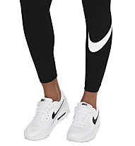 Nike Mid-Rise Swoosh - pantaloni fitness - donna, Black