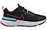 Nike React Miler 2 - Neutrallaufschuhe - Damen , Black/Blue/Pink