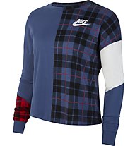 Nike Sportswear - maglia a maniche lunghe - donna, Blue/White